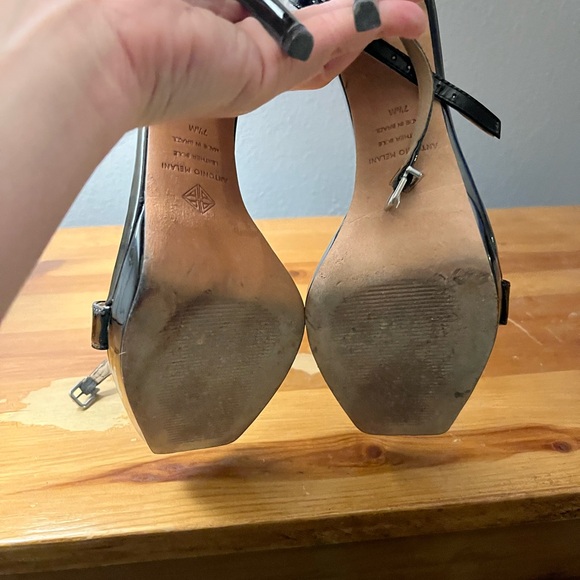 Black Patent Leather Strappy Heels Antonio Melani - Picture 5 of 7